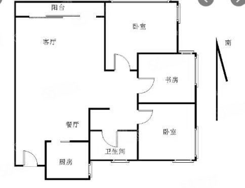 K2荔枝湾(北区)3室2厅1卫84.06㎡南338万