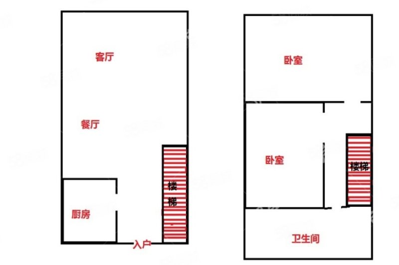 北大资源梦想城一二号组团(商住楼)2室2厅2卫42㎡南北31万