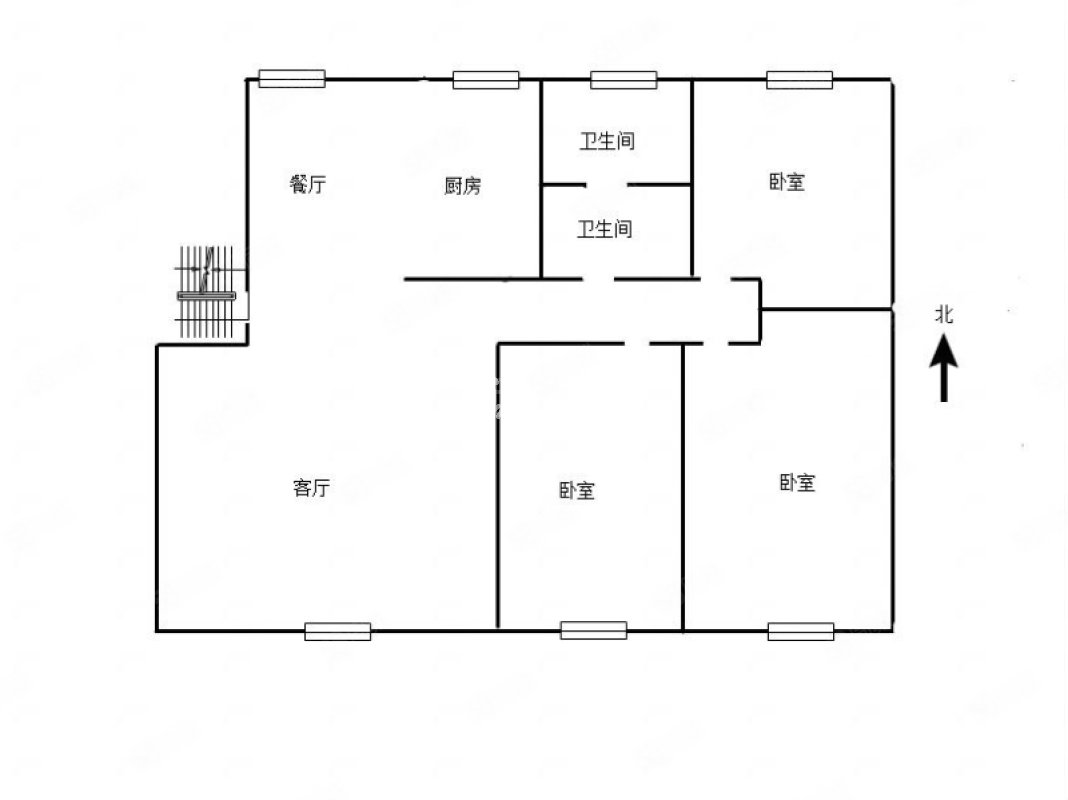 碧水花苑清水园3室2厅1卫131㎡南北65万