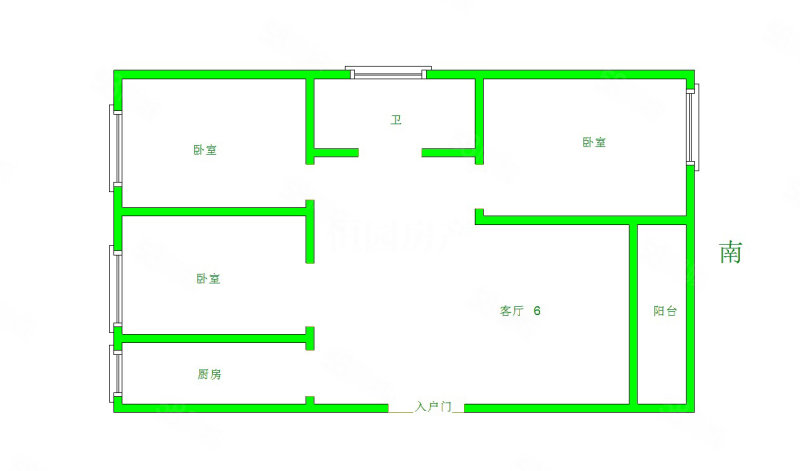 和园小区3室2厅1卫118㎡南北83.8万