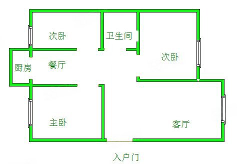 中环路综合楼3室1厅1卫106.35㎡南北105万