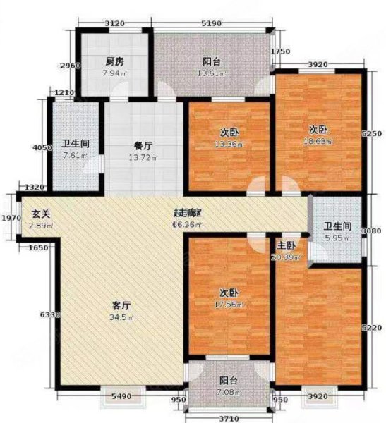富江国际4室2厅2卫274㎡南北148万