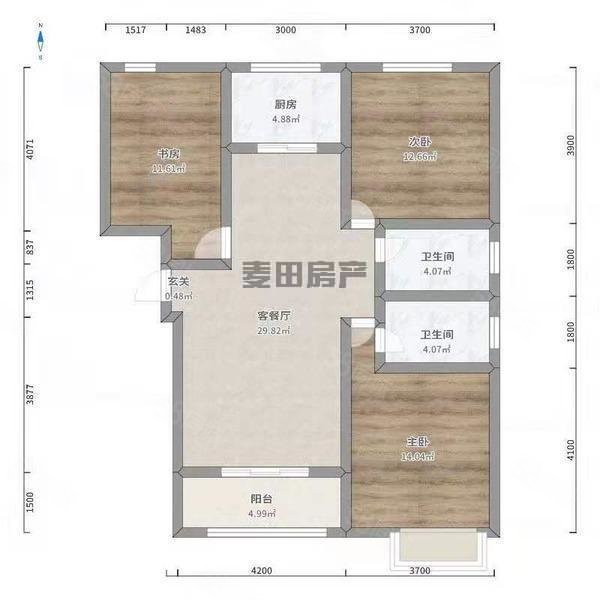 瑞璞君悦兰庭3室2厅2卫122㎡南北82万