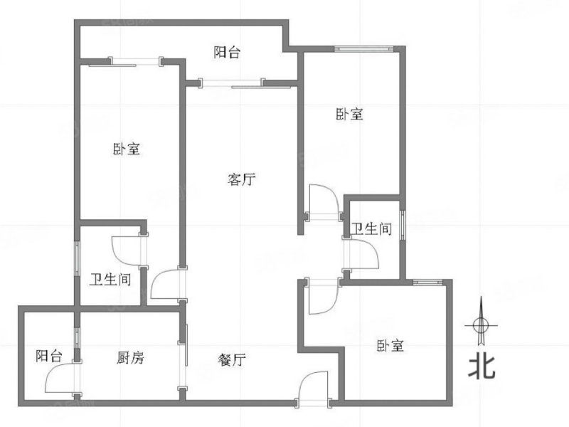 约克郡禧悦3室2厅2卫135.21㎡南北220万