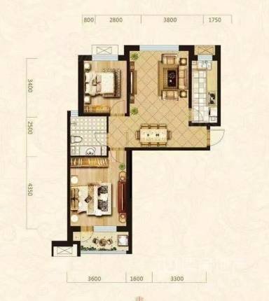 创盛新都家园2室2厅1卫98㎡南北56万