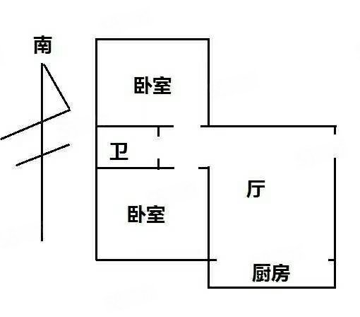 长青小区2室1厅1卫55㎡南北49.5万