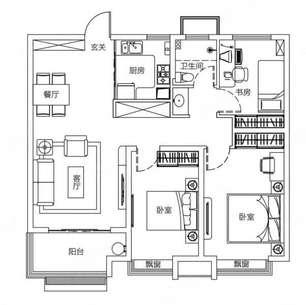 邓州财富世家3室2厅2卫135㎡南北81万