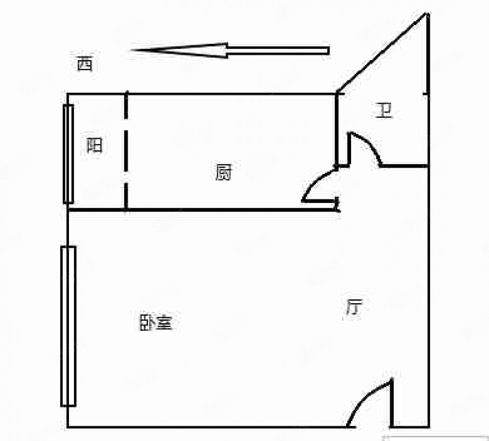 侨林苑(三期)1室1厅1卫40㎡南400万