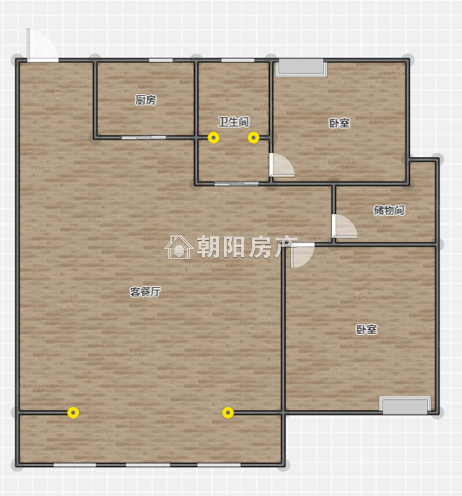 东方蓝海3室2厅1卫114.11㎡南61万