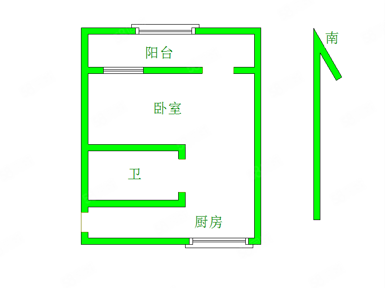 太康新村(西区)1室1厅1卫50㎡南北57万