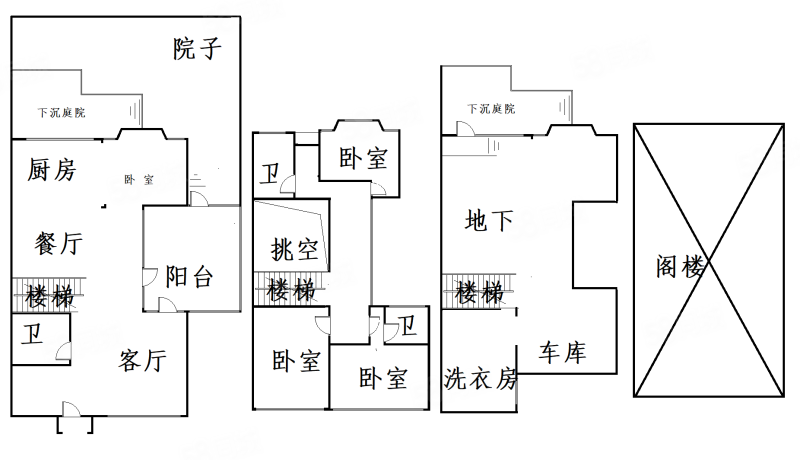 红磡领世郡康桥花园3室2厅3卫366.05㎡南北700万