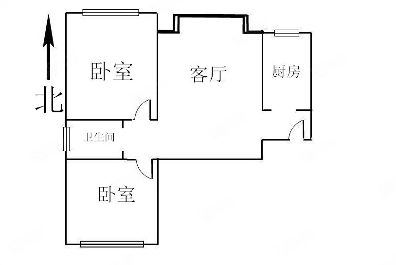 广福花园A区2室2厅1卫88㎡南北113万