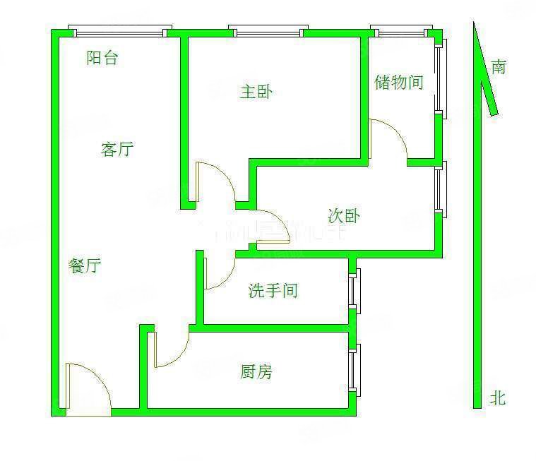 江山馨园小区2室2厅1卫87.5㎡南70万