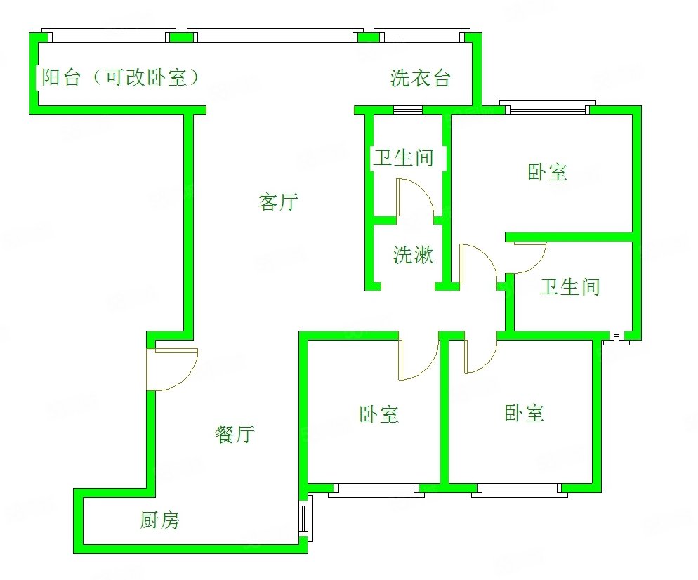 鹭洲威尼斯半岛4室2厅2卫113㎡南北135万