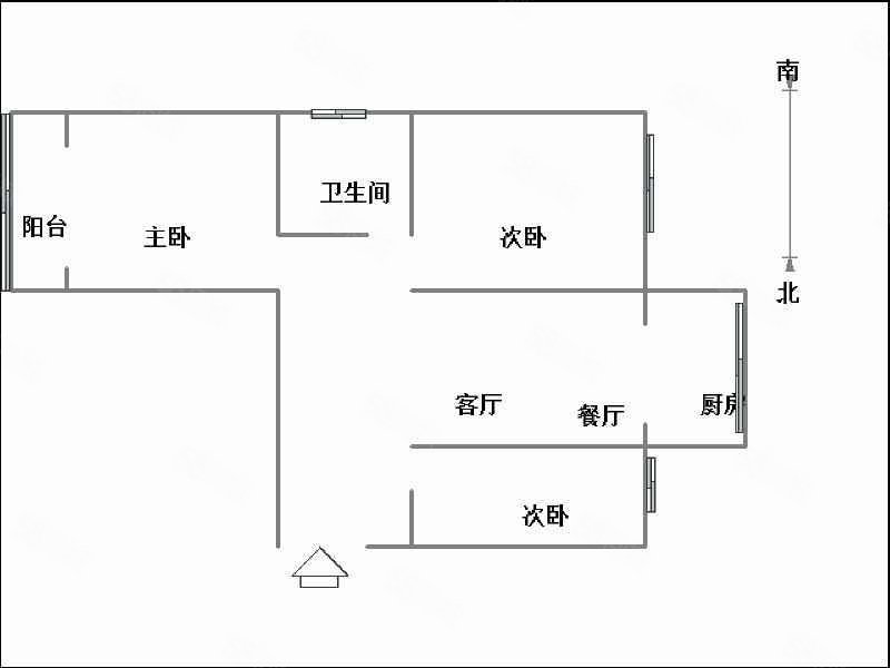 甘棠花园3室1厅1卫101㎡南北55万