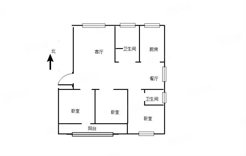 华伟御华园3室2厅2卫132㎡南北153.9万