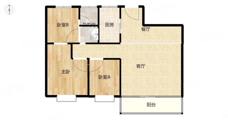 苍梧家苑3室2厅1卫107㎡南北177万