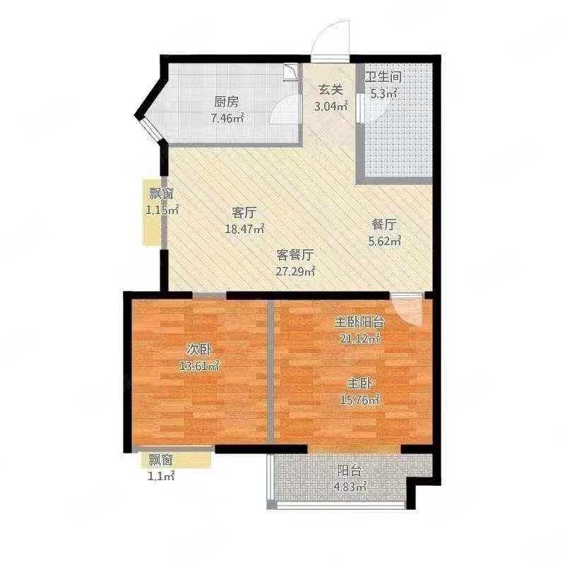 矿内新村2室1厅1卫57.07㎡南23.5万