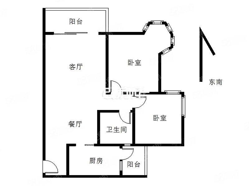 幸福时光2室2厅1卫77.88㎡南169万