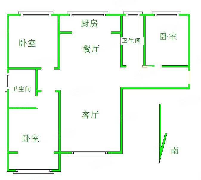 领秀世纪城3室2厅2卫135.23㎡南北128万