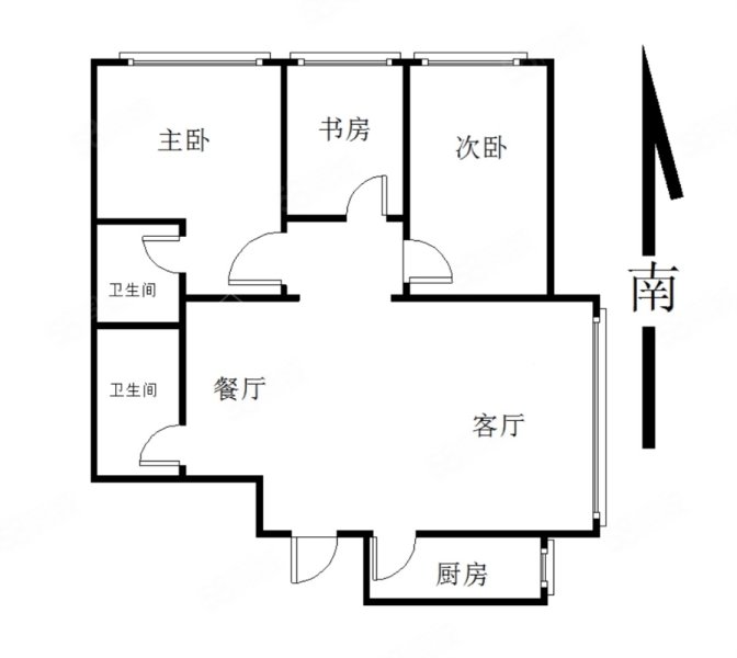 今日尚品3室2厅2卫118.86㎡南北67万