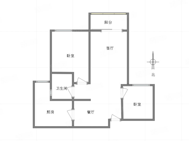 地博春天2室2厅1卫79.84㎡南65.9万