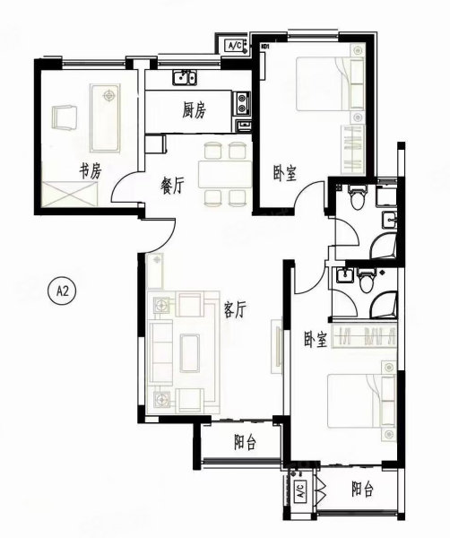 普兰庭3室2厅2卫124.12㎡南北114万