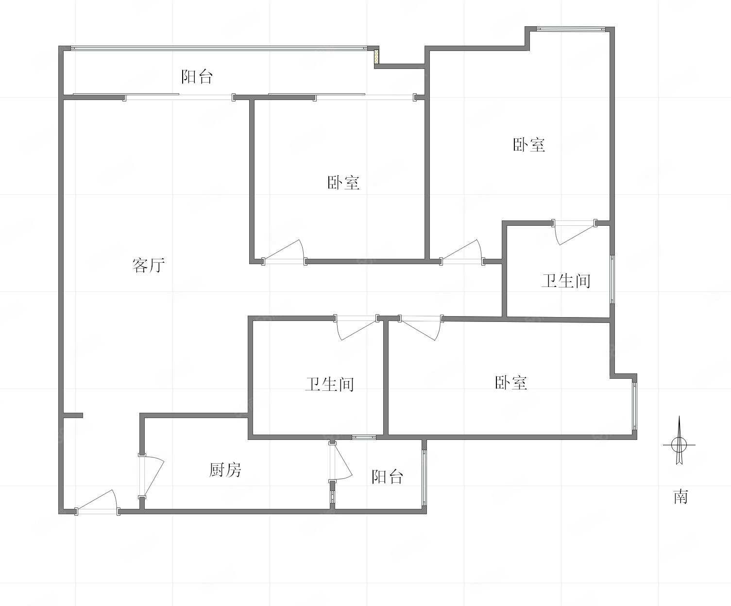 凯德九章(一期)3室2厅2卫142㎡南北278万