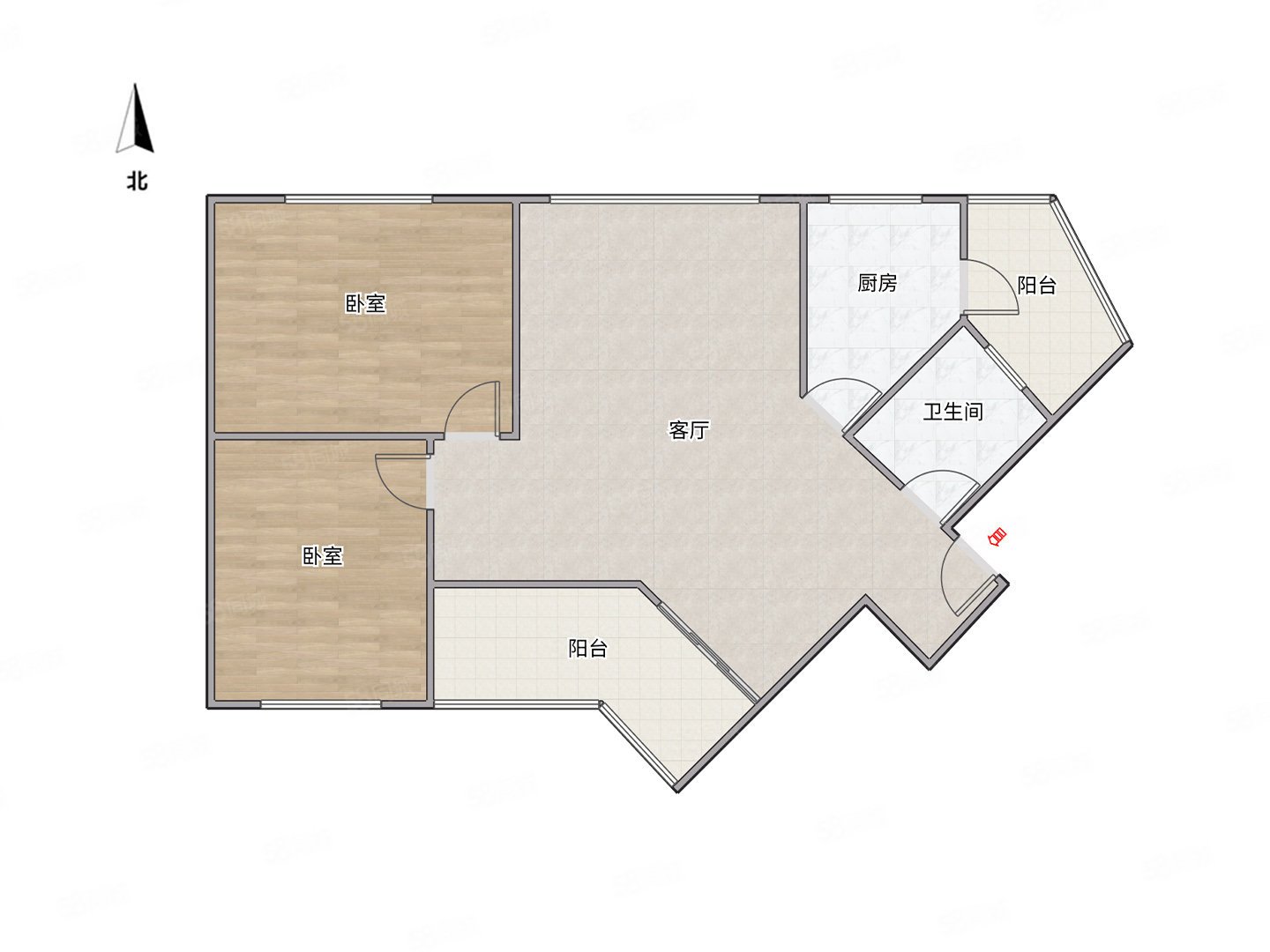 富豪花园(坂田)2室1厅1卫84.41㎡南0万