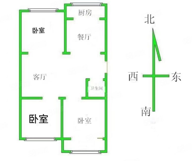 家和小区(B区)3室2厅2卫103.87㎡南北125万