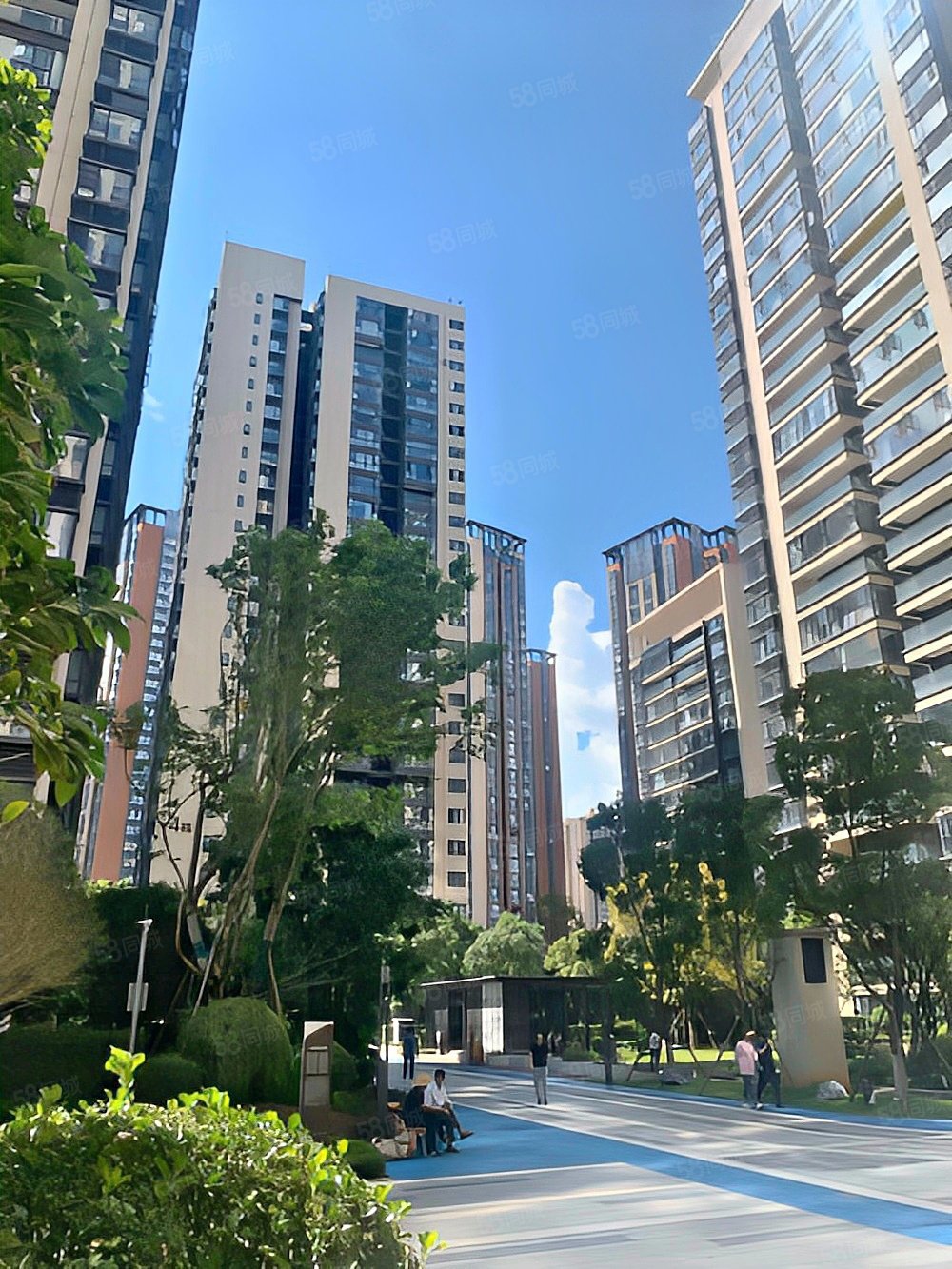【10图】万达广场旁次新小区毛坯三房有二楼,润城第五大道-昆明58同城
