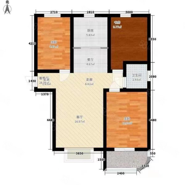 文化院小区3室1厅1卫67㎡南北20万