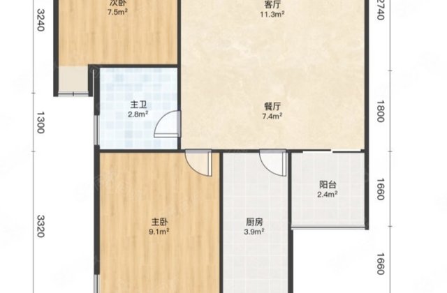 锦汇城A区2室2厅65.71㎡42万二手房图片