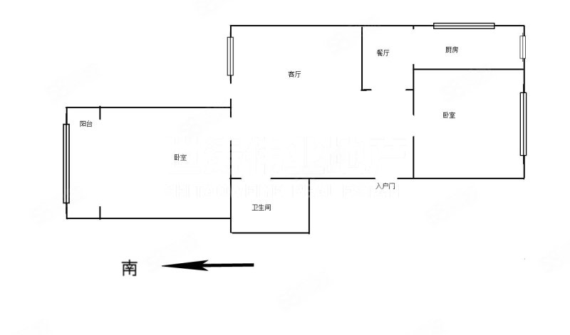 安福苑2室2厅1卫90.62㎡南北330万