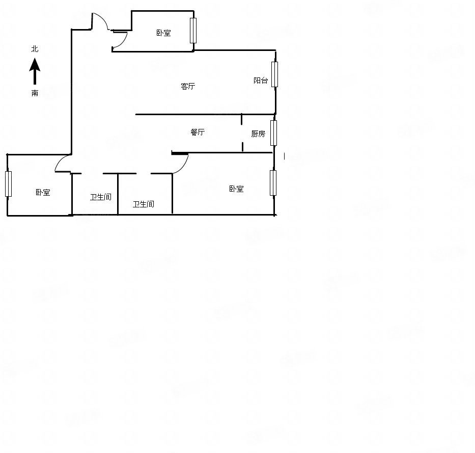 康明园(一二期)3室2厅2卫135.31㎡南北106万