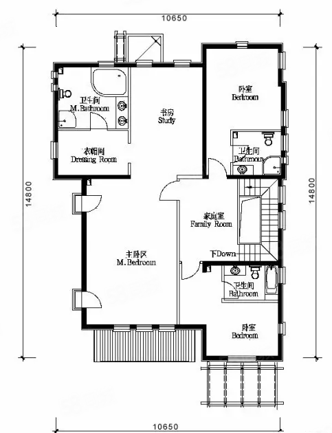 观唐4室3厅4卫280.09㎡南北2950万