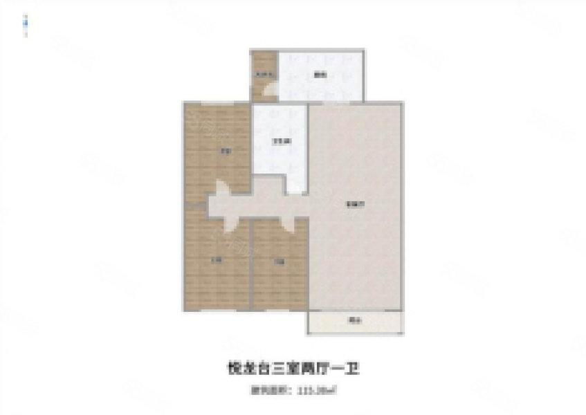 恒大悦龙台3室1厅1卫115㎡南北119万