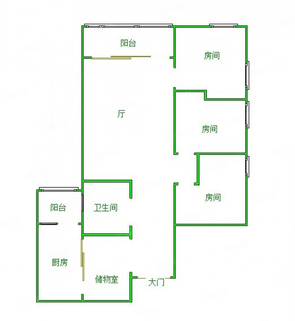 东兴大厦3室2厅1卫101.65㎡南468万