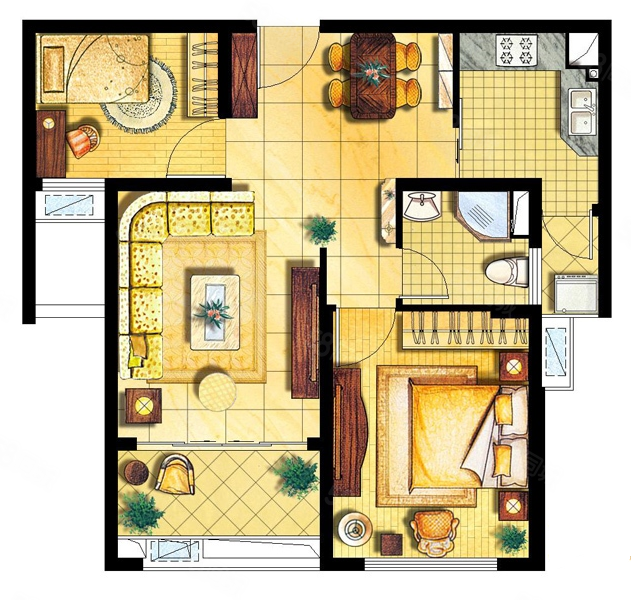 急售名邸一期 全南户型全天采光 实用面积大 中间楼层 急售