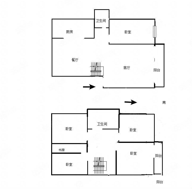 警苑6室2厅3卫169㎡东88万