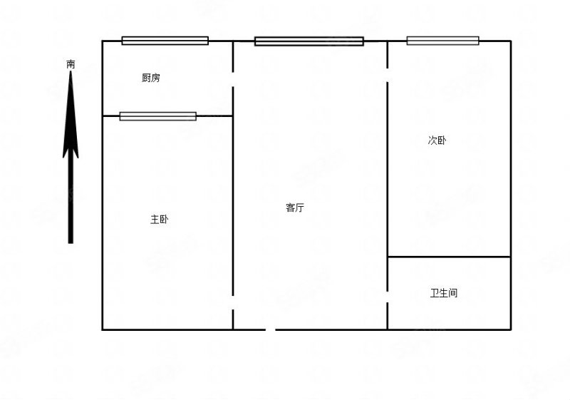 兰山村1-6号居民楼2室1厅1卫67㎡南56万