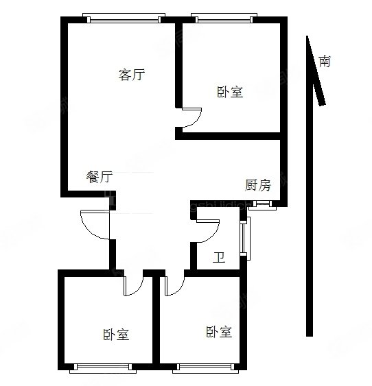 文庭雅苑(松山区)3室2厅1卫98.7㎡南北81万