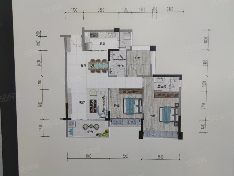 万科华府3室2厅2卫84㎡南北47万