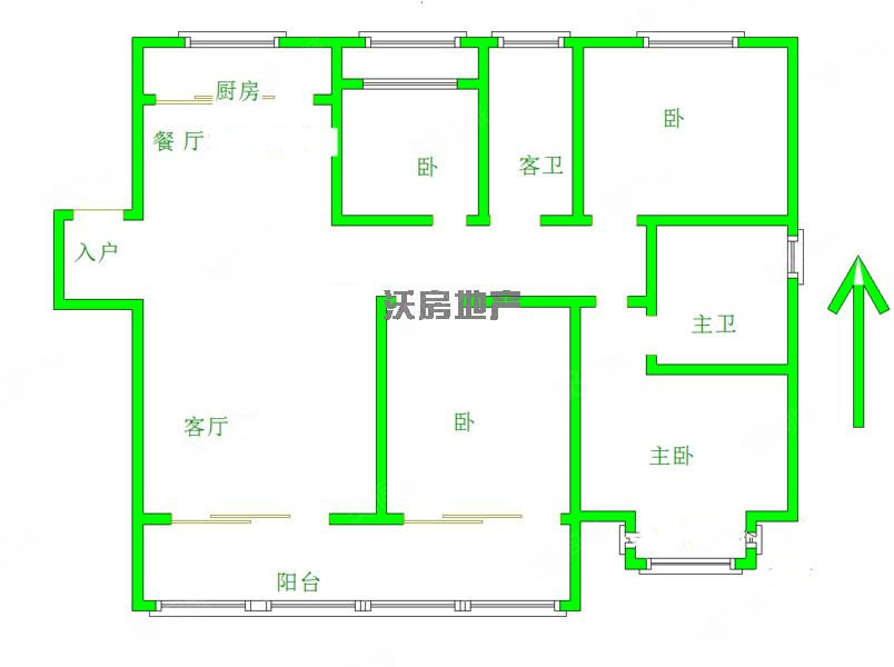 融创御园4室2厅2卫130㎡南北85万