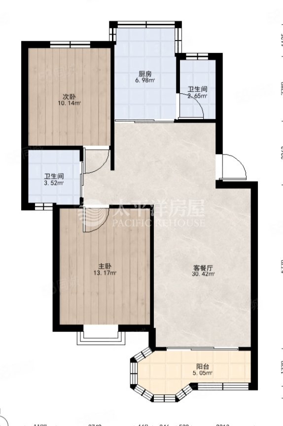 锦辉绿园2室2厅2卫95.05㎡南500万