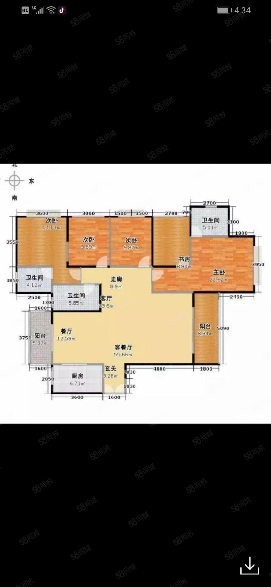 卓辉金色外滩4室2厅2卫170㎡南310万