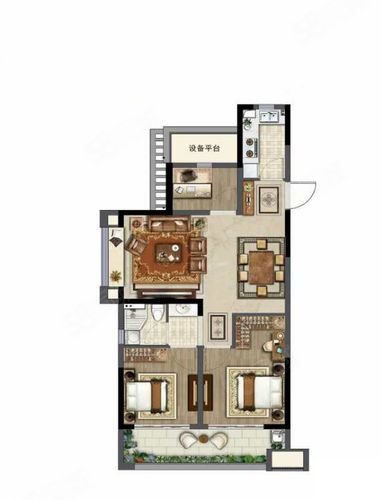 雅居乐路劲棠颂3室2厅1卫92.22㎡南北137.6万