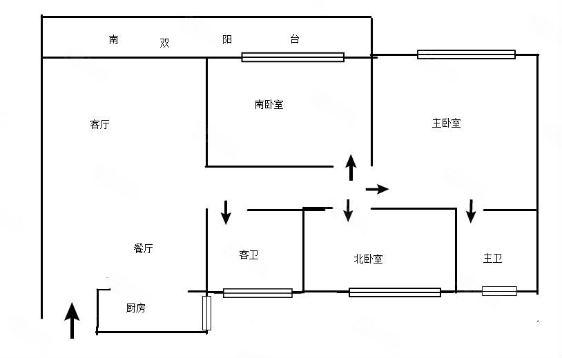 南湖水岸逸墅3室2厅2卫108㎡南北59万