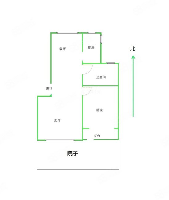 云秀花园公寓区(牡丹园月季园)1室2厅1卫70.85㎡南北175万