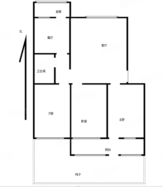 德州制药厂安全文明宿舍3室2厅1卫112㎡南北178万